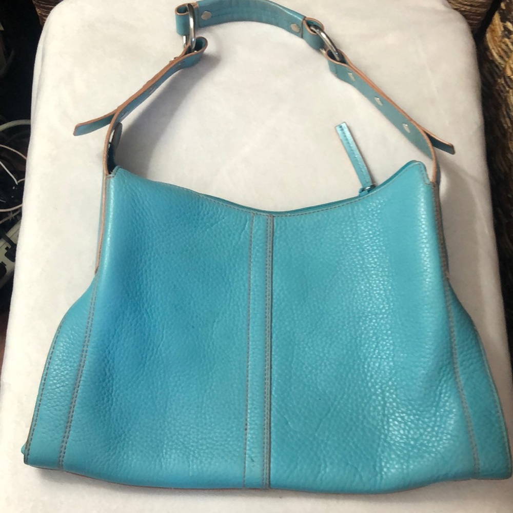 Kenneth Cole teal blue handbag